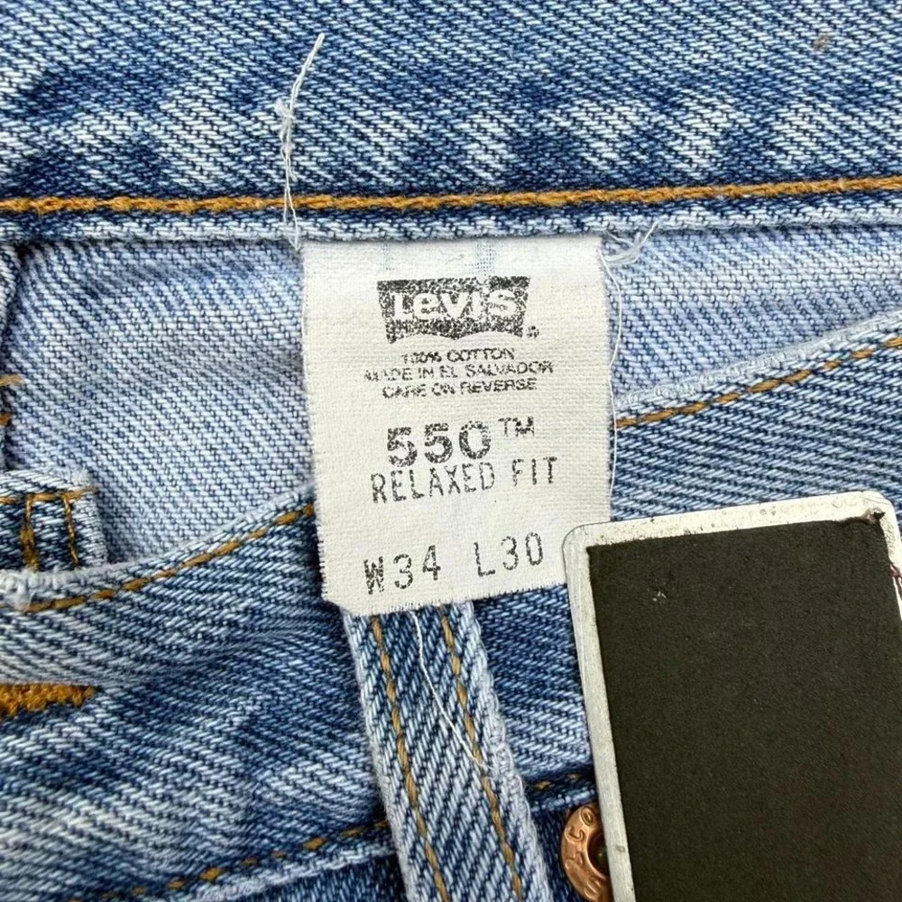 Levi's 550 Relaxed Fit Jeans Light Blue Denim‎ Size W34 L30